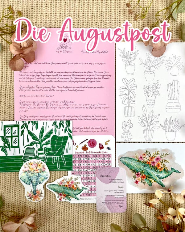 Die EINMALIGE "Post aus dem Kunstraum" August Edition