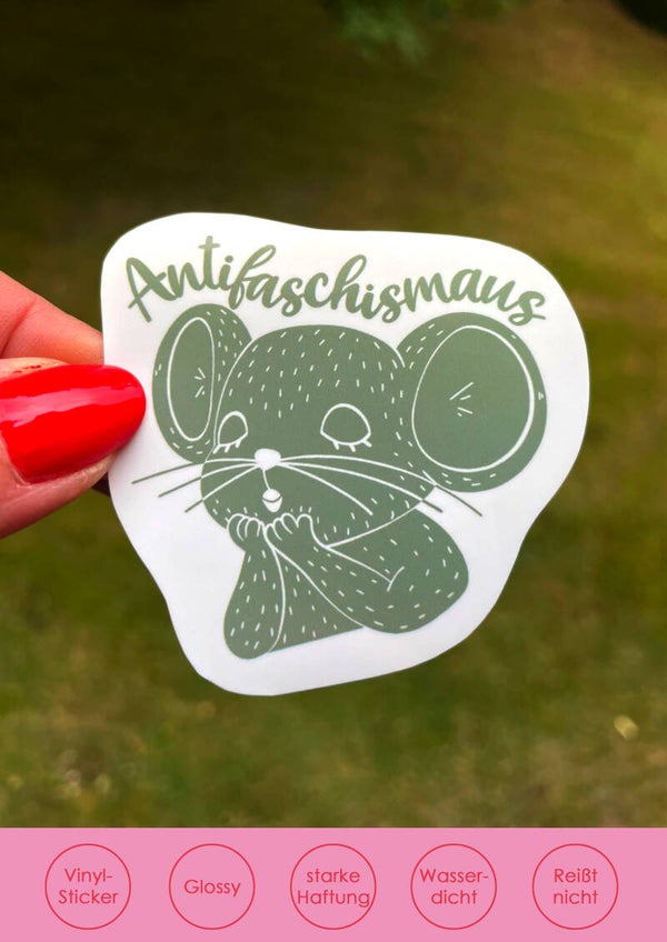 "Antifaschism(a)us" grüner Sticker