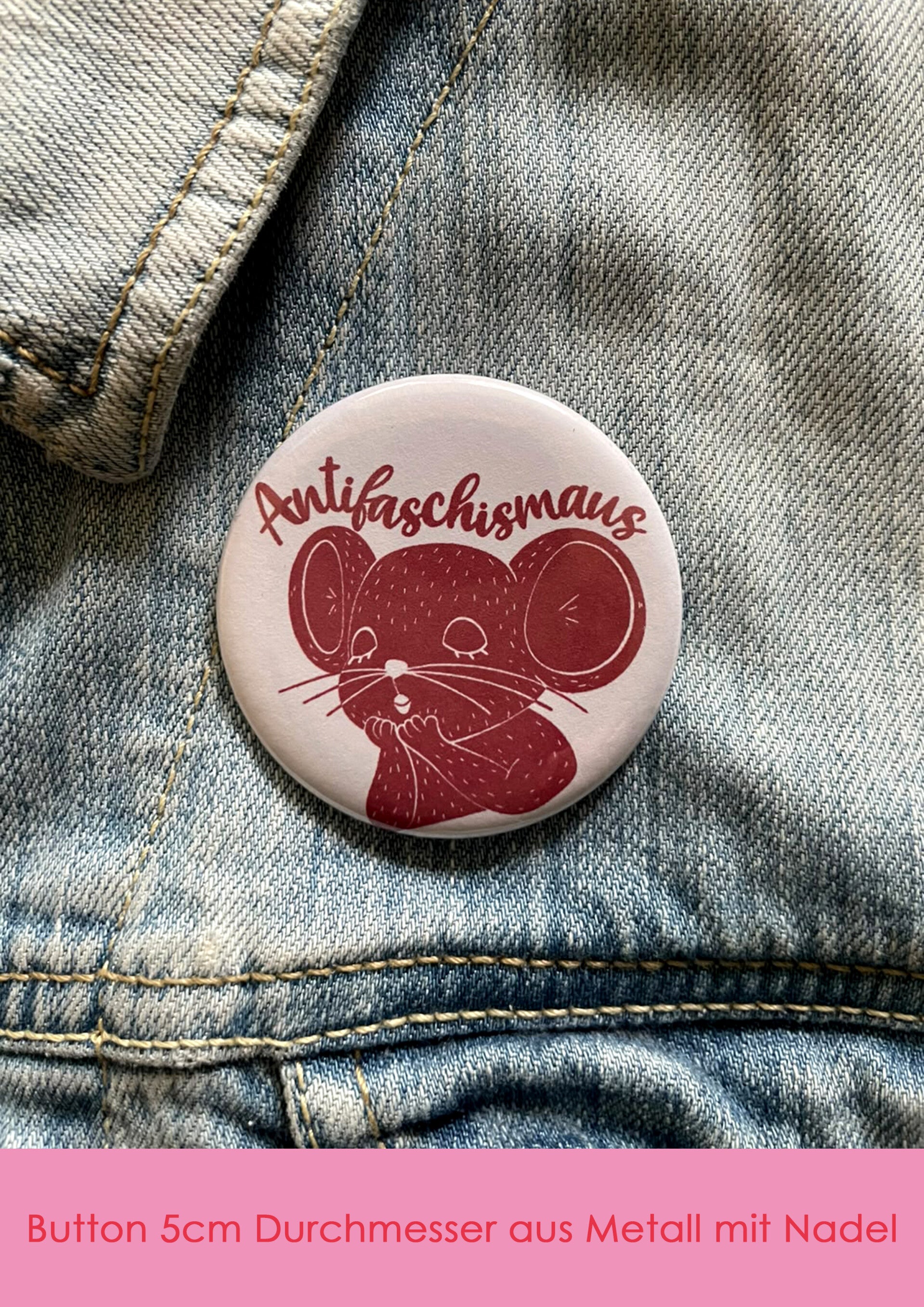 "Antifaschism(a)us" Button rot