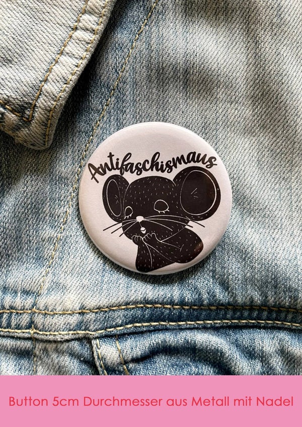 "Antifaschism(a)us" Button schwarz