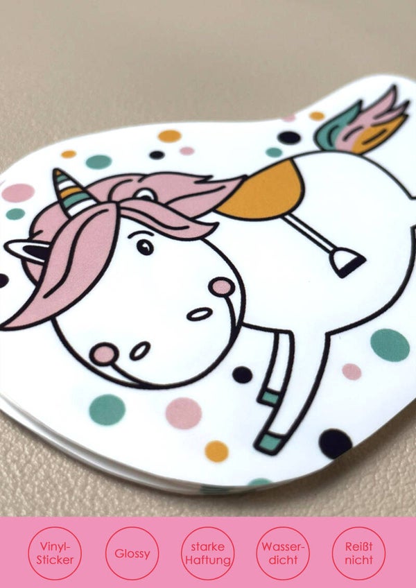 Sticker Einhorn rennt
