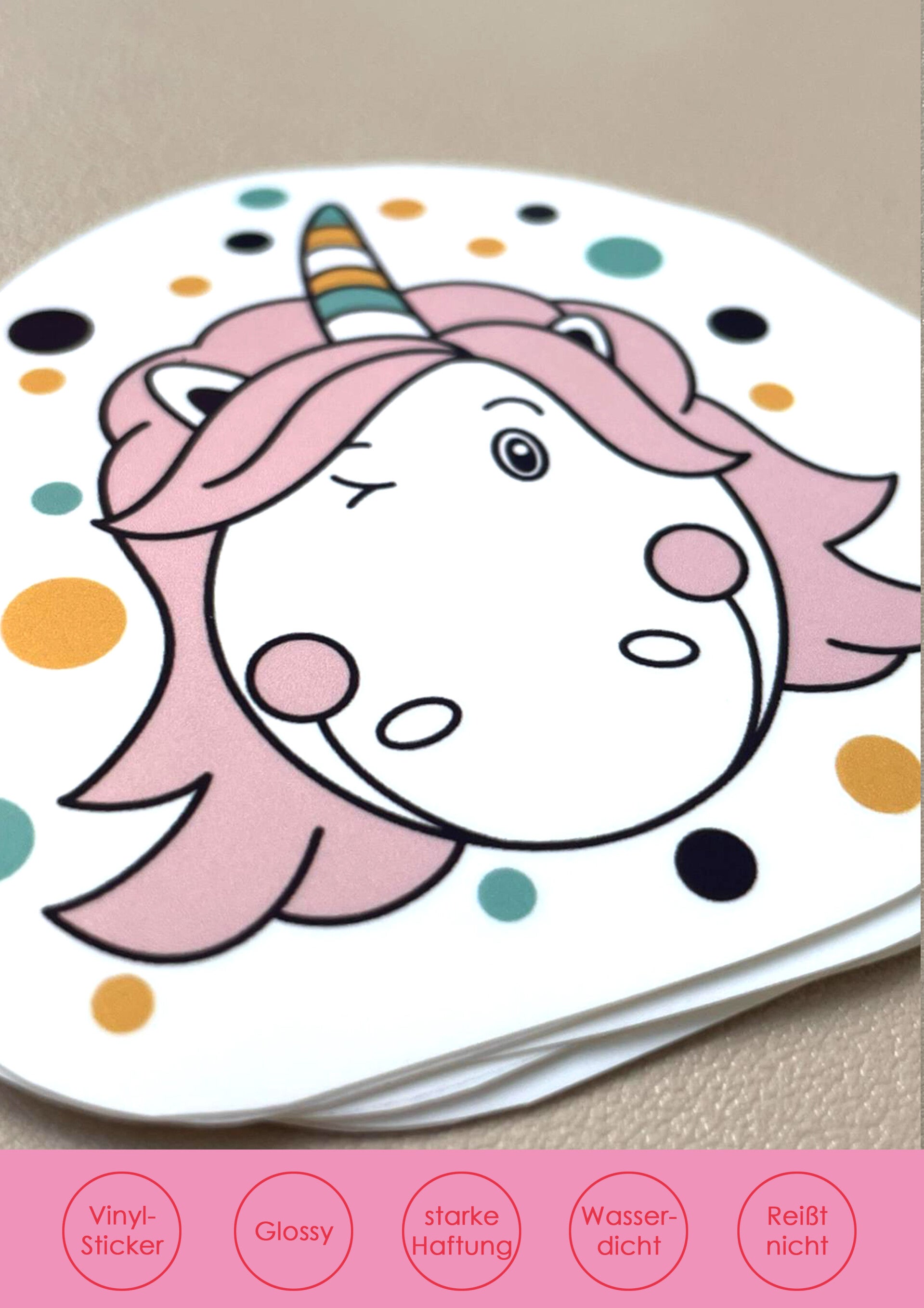 Sticker Einhorn zwinkert