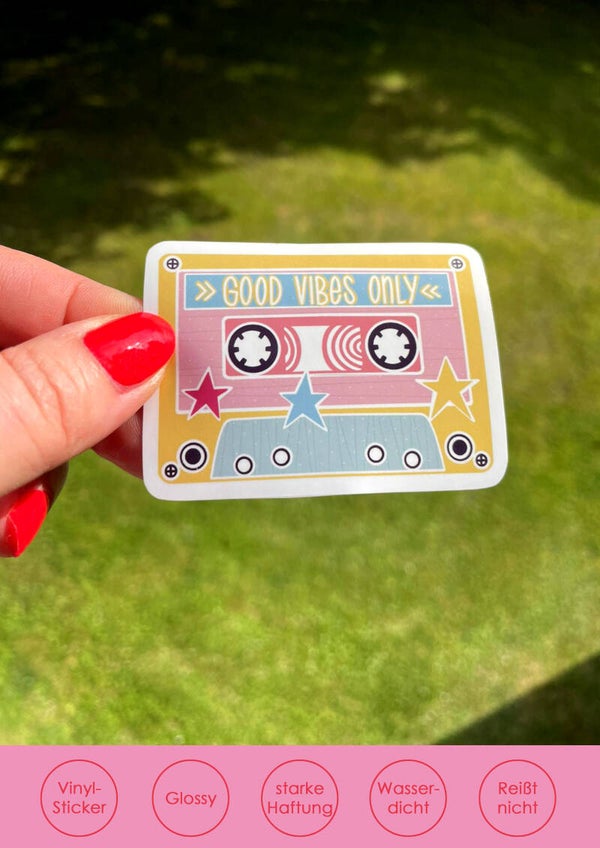 Sticker Kassette gelb