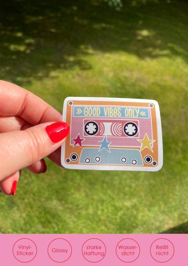 Sticker Kassette orange