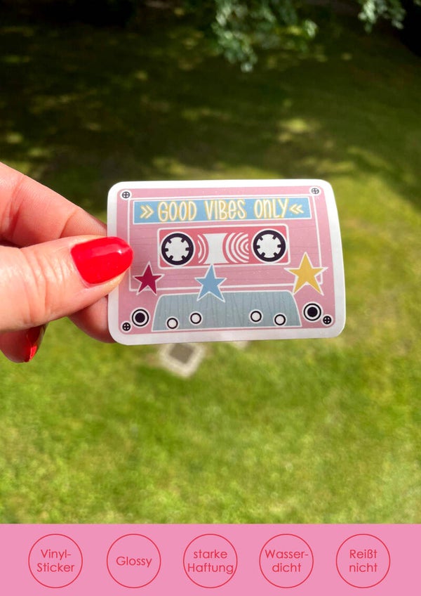 Sticker Kassette rosarosa