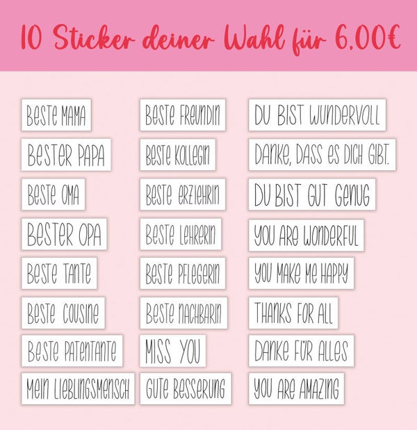 Mini Sticker 10er Paket