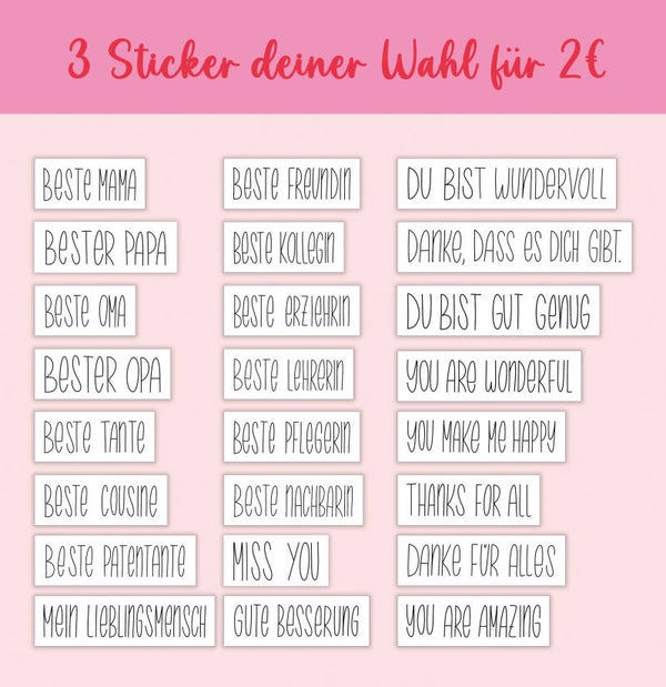 Mini Sticker 3er Paket
