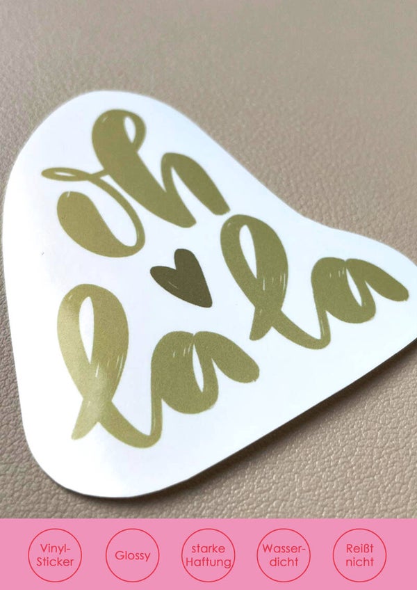 Sticker Ohlala grün