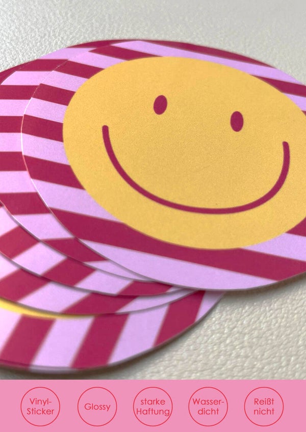 Sticker Smiley rund