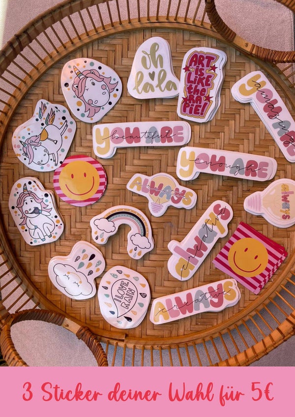 3 Sticker deiner Wahl für 5€