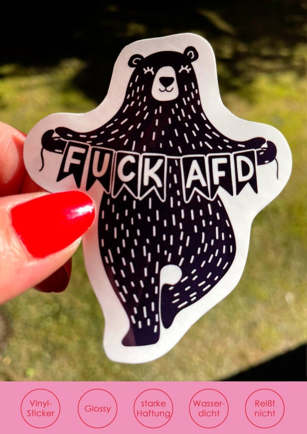 "Bär F*CK AFD" - Sticker