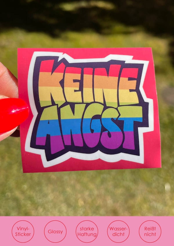 "Keine Angst" - Regenbogen Sticker