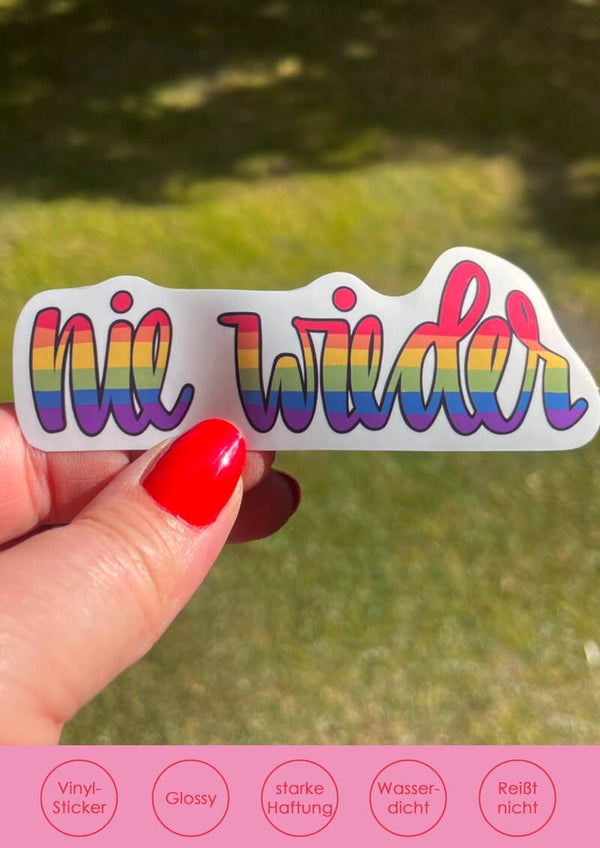 "Nie wieder" - Sticker