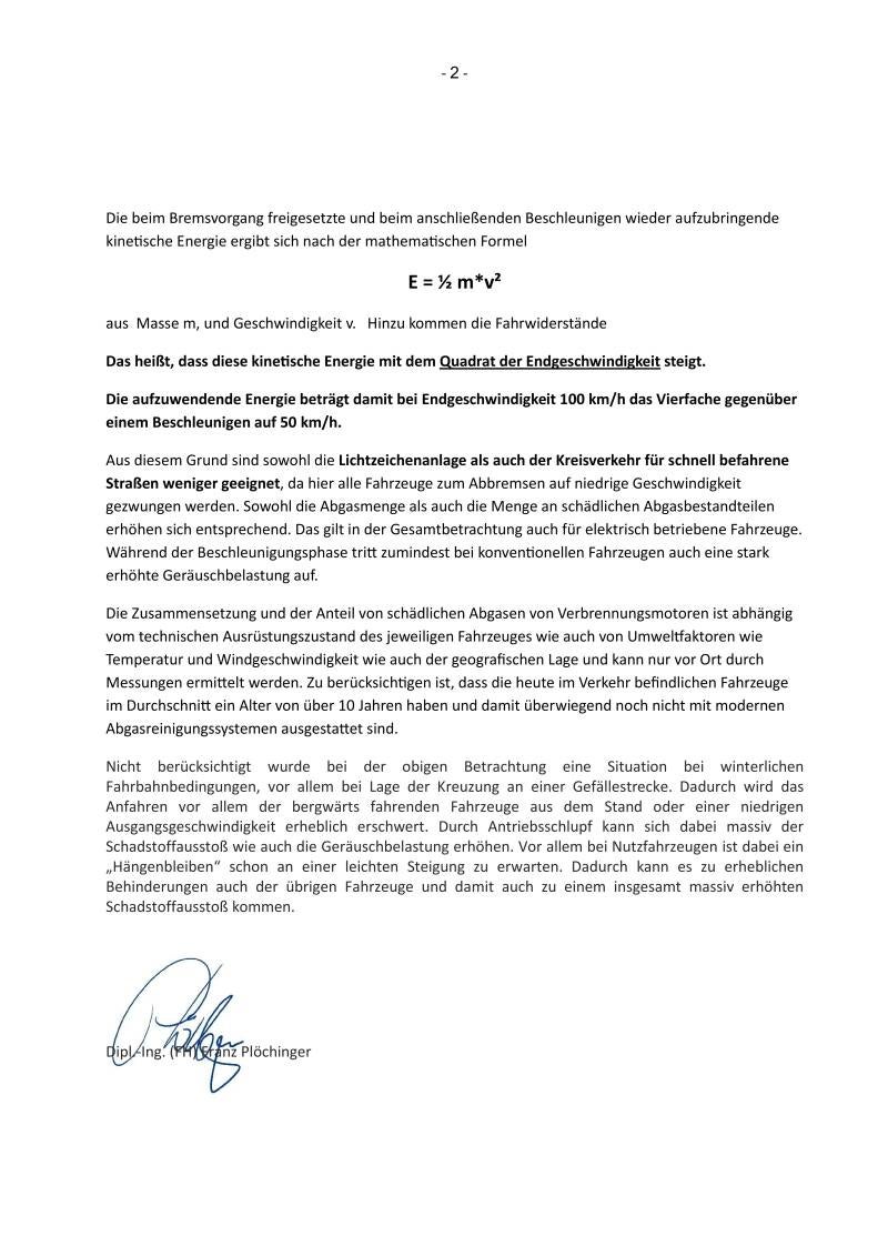 Gutachten vom Unfallanalytiker Herrn Franz Plöchinger 