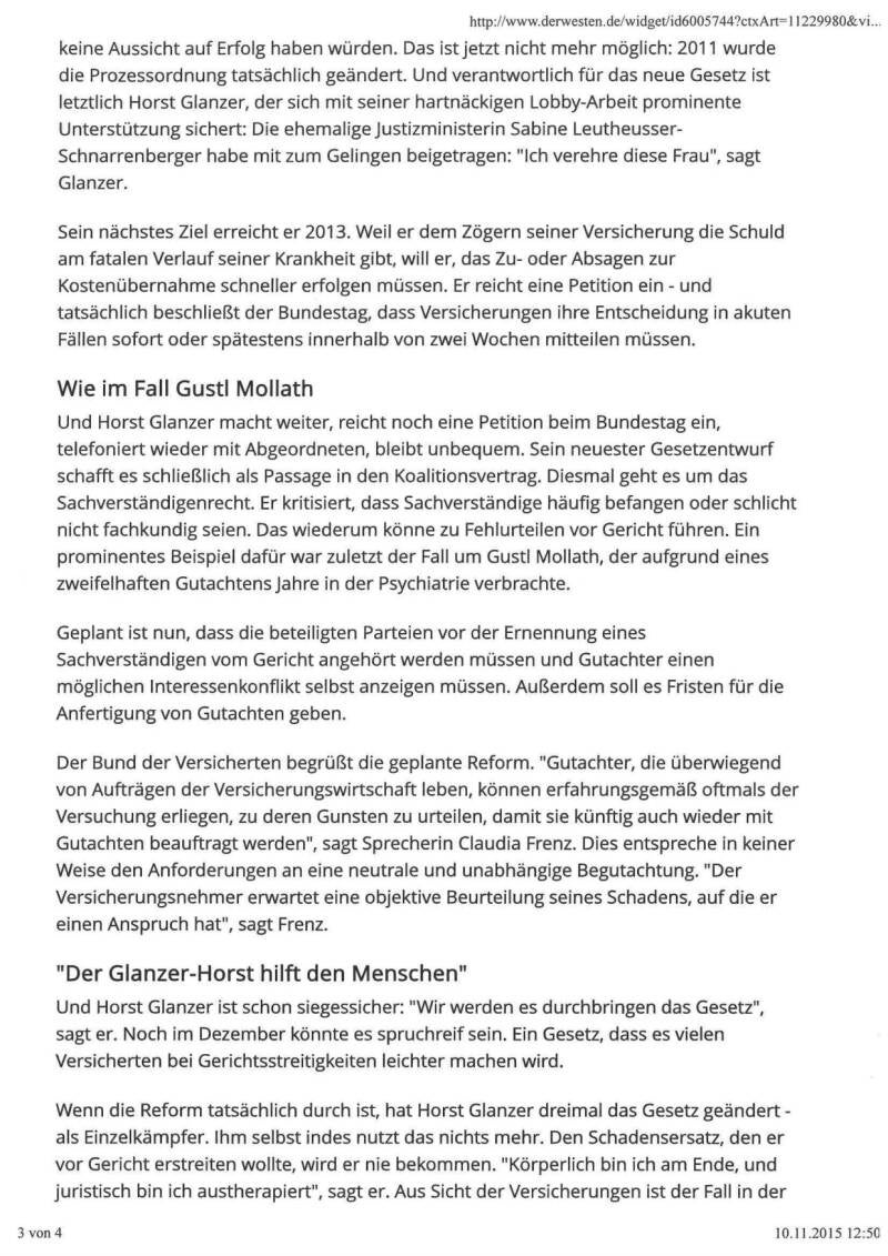 Wie ein Schwerstkranker drei Gesetze umkrempelt