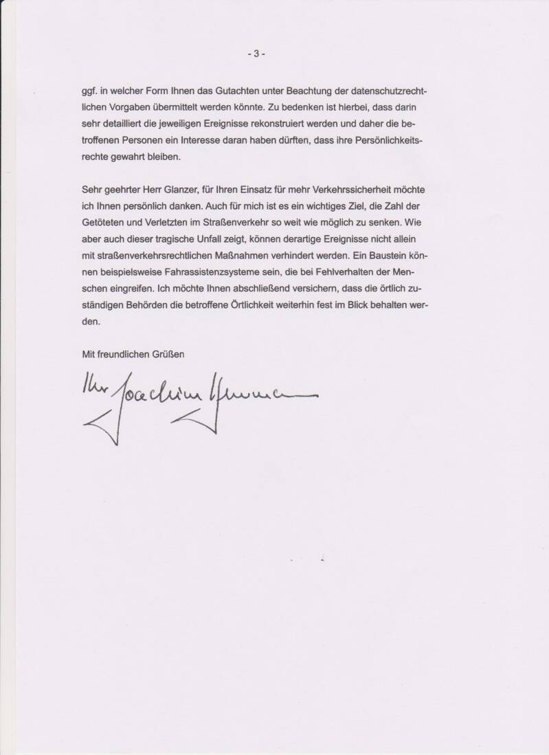 " Bayerische Behördenwillkür produzieren schwereste Verkehrsunfälle mit Todesfolgen "