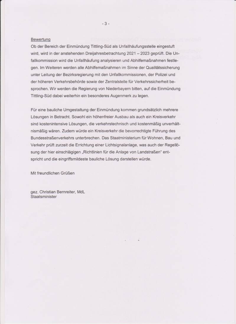 Bernreiters Vorschlag Ampel