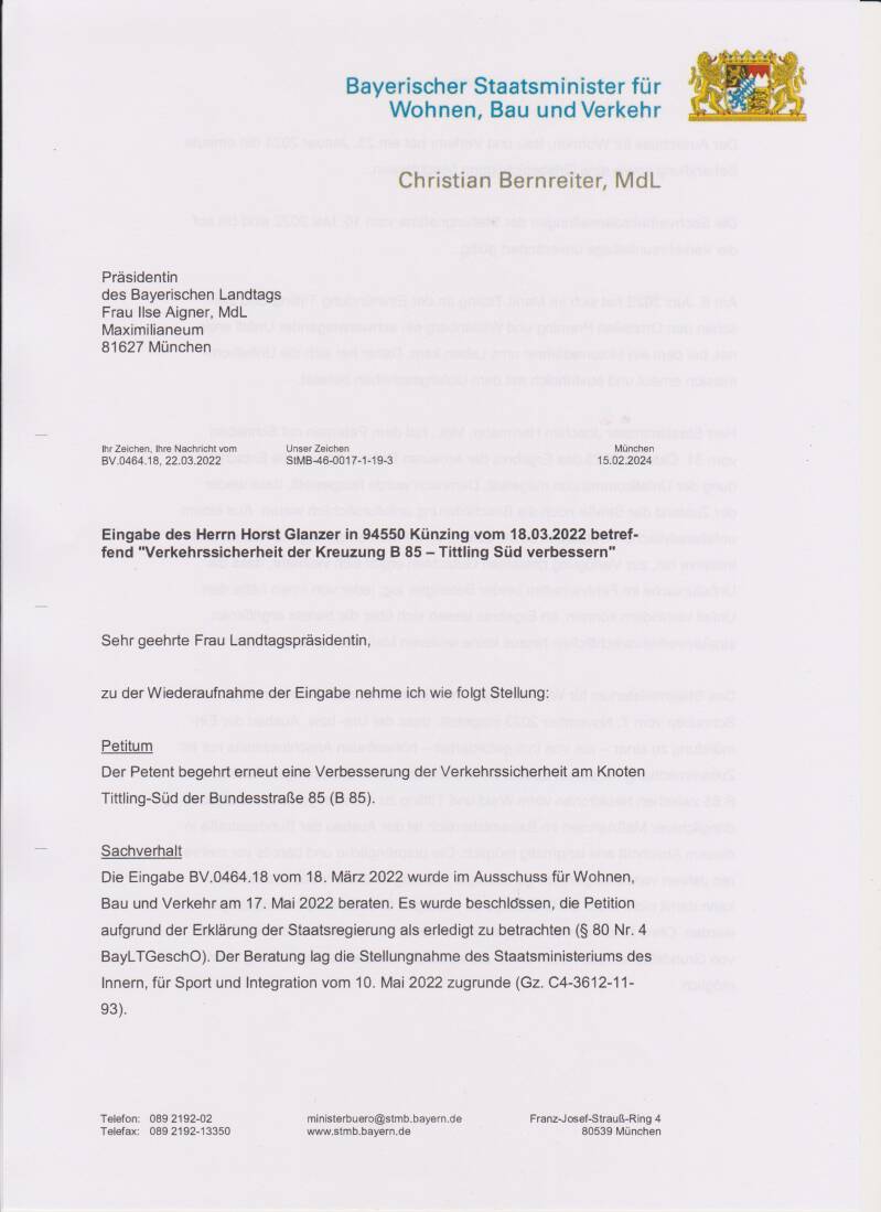 Bernreiters Vorschlag Ampel