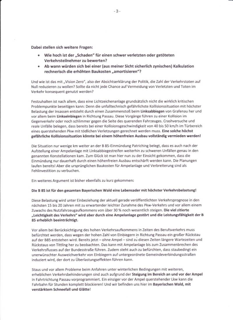 Unzumutbare Ampelanlage