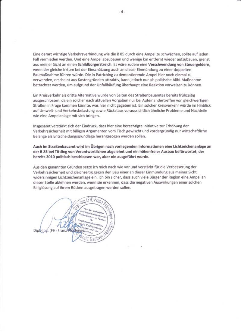 Unzumutbare Ampelanlage