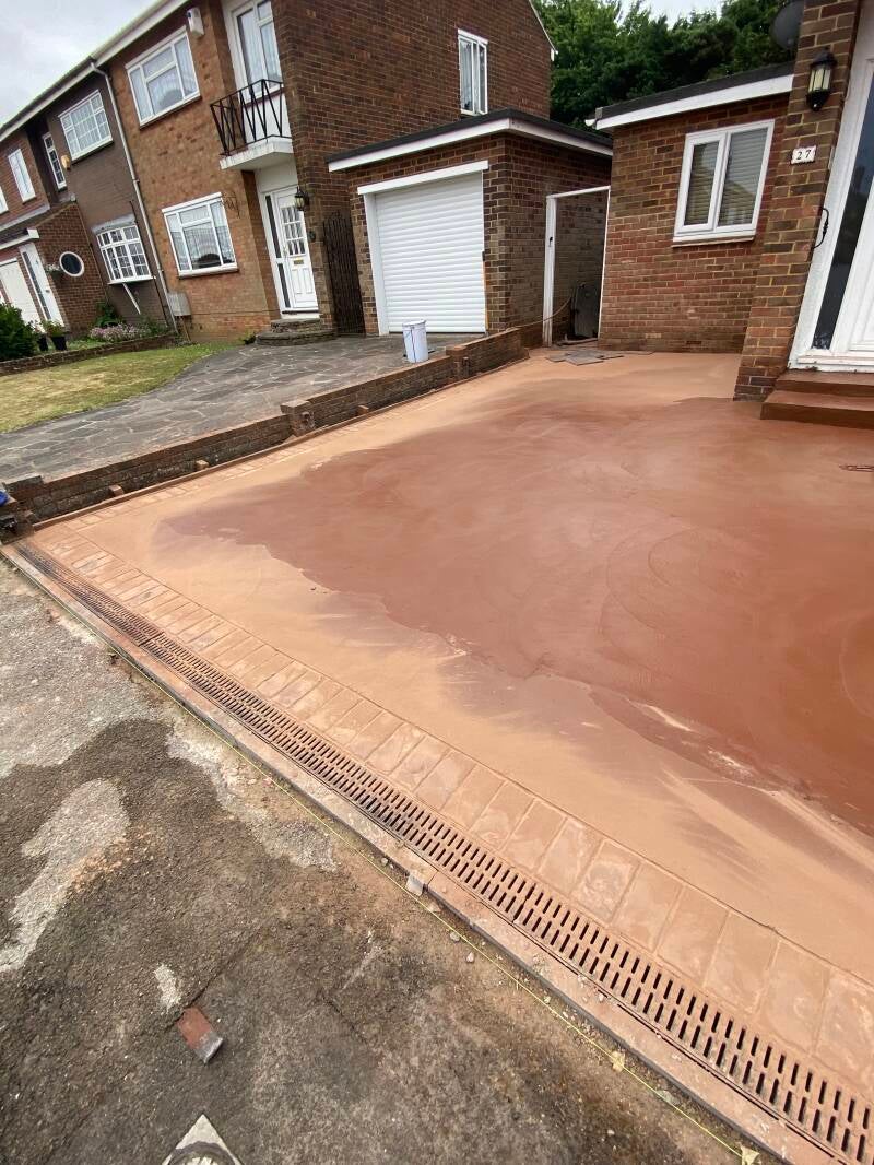 Pattern imprinted concrete process DA13