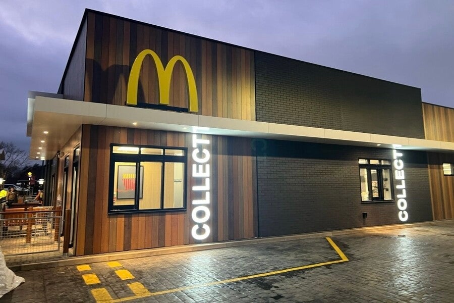 McDonald's imprinted concrete 