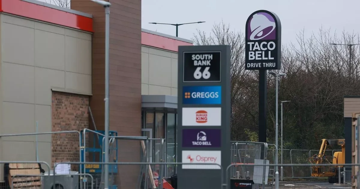 Taco Bell concrete drive thru