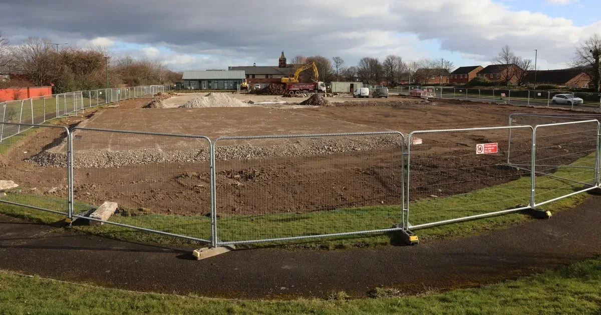 Decorative concrete Taco Bell drive thru