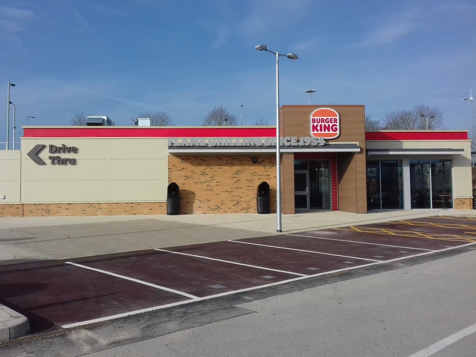 Decorative concrete Burger King drive thru