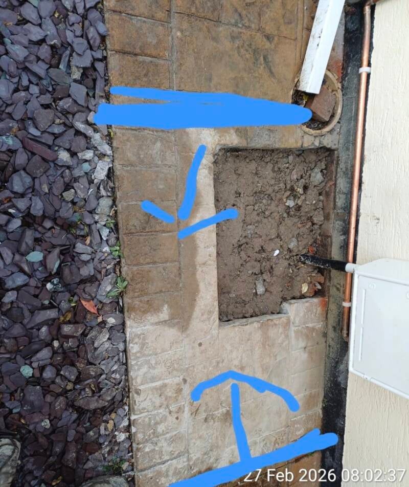 Weston super mare imprinted concrete before 