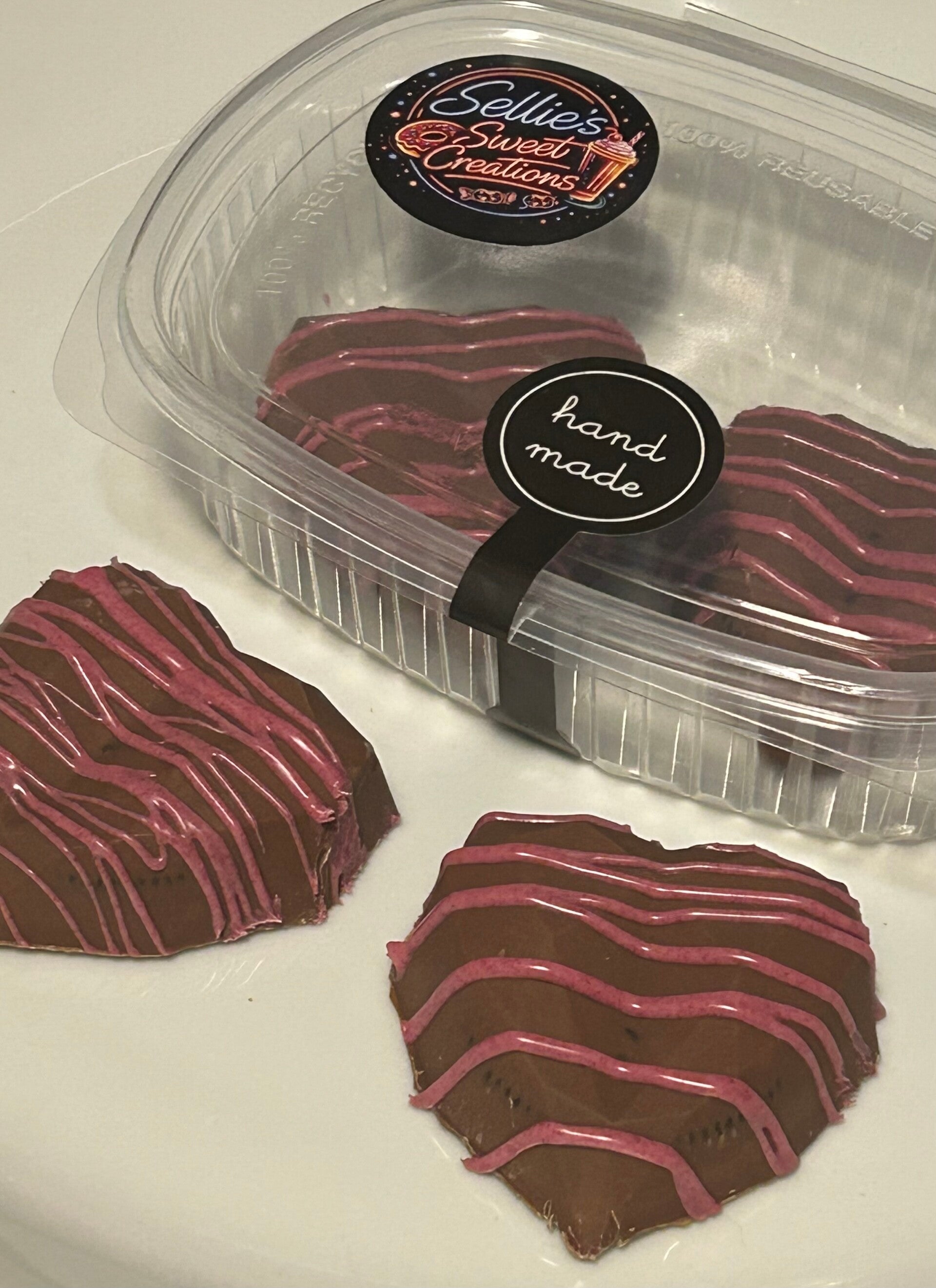 Chocolade hart, 4 stuks