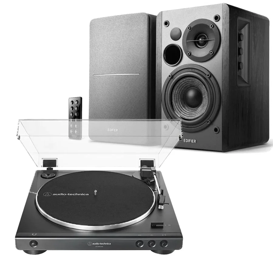 Audio-Technica LP60X Turntable + Edifier R1280T Speakers