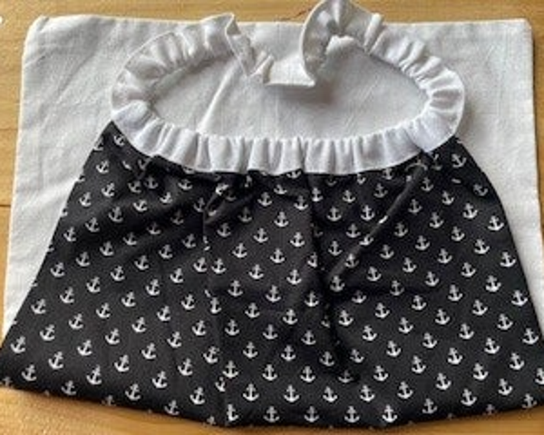 Serviette de cantine ancre marine