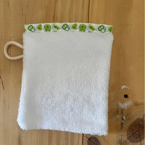 gant de toilette d'apprentissage hibou