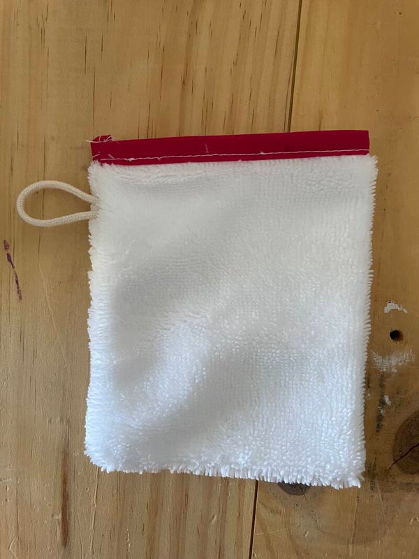 gant de toilette d'apprentissage rouge