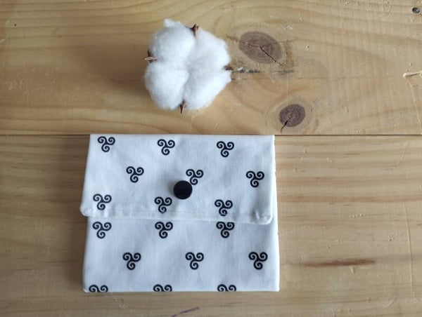 Pochette à savon blanc triskell