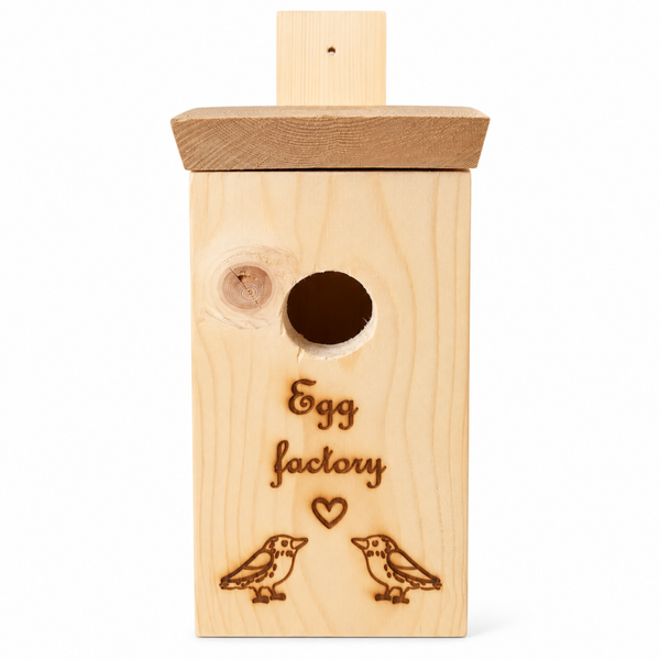 Handgemaakt vogelhuisje – Klein - Egg Factory