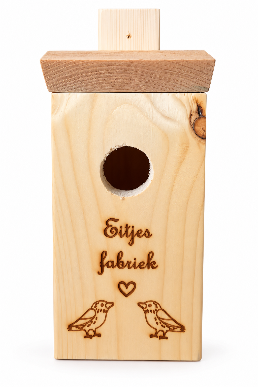 Handgemaakt vogelhuisje – Klein - Eitjes fabriek
