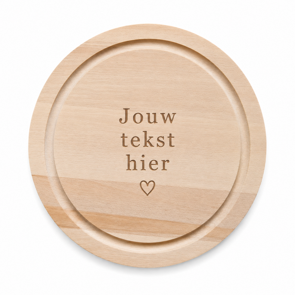 Beukenhouten - Ronde plank - Personaliseer zelf