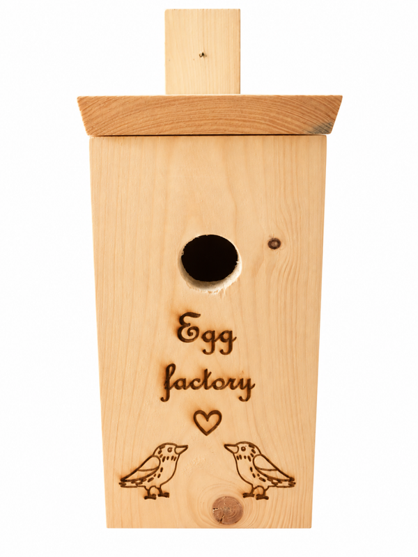 Handgemaakt vogelhuisje – Groot - Egg Factory