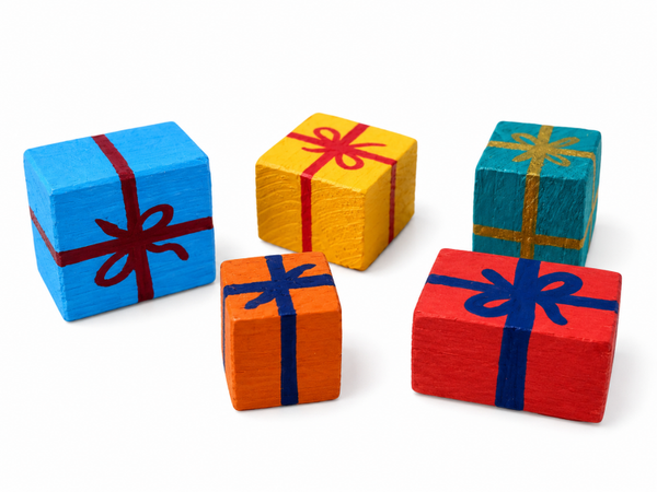 Houten Sinterklaas Cadeautjes – Set van 5