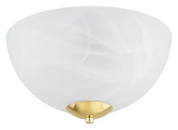 Moderne Deckenleuchte mit weißem Glas und Goldakzenten Ø 30 cm