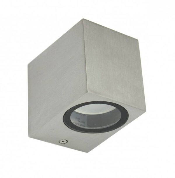 Außenwandleuchte Cube Edelstahl H 8 cm