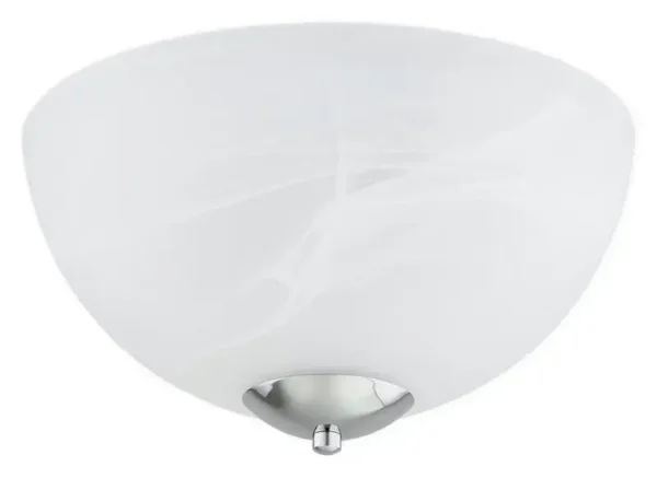 Klassische Glas-Deckenleuchte in Chrom für Wohnzimmer Ø 30 cm