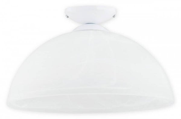 Große Deckenleuchte mit weißem Alabasterglas