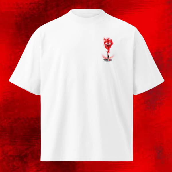 TerrorNation Leave Your Comfort Zone Behind Branded NEW Oversized Deluxe T Shirt White