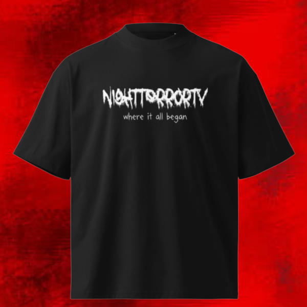TerrorNation x Night Terror TV Where It All Began Oversized Deluxe T Shirt Black