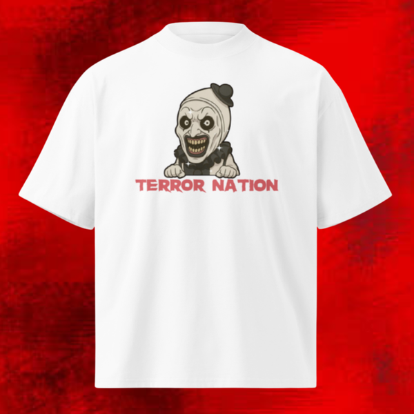 TerrorNation Horror Collection (ART THE CLOWN)  Deluxe T Shirt White