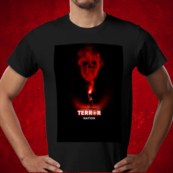 Terror Nation Branded Deluxe Custom T-Shirt Logo 1 Black