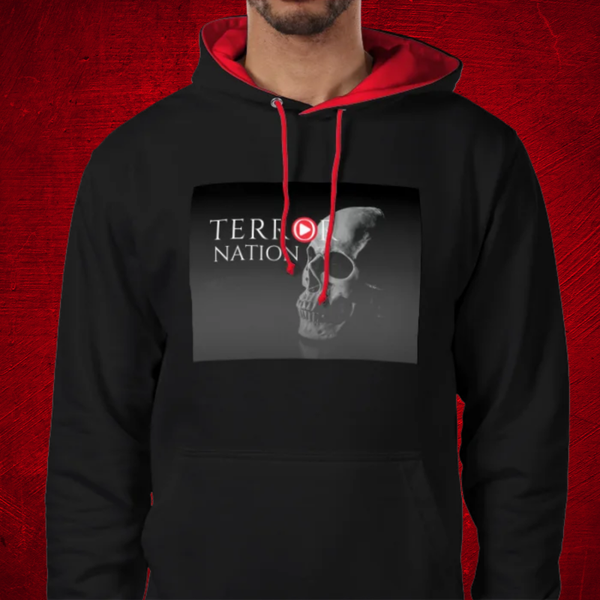 Terror Nation Branded Deluxe Hoodie (Est 2025 Back Logo 2) Black / Red
